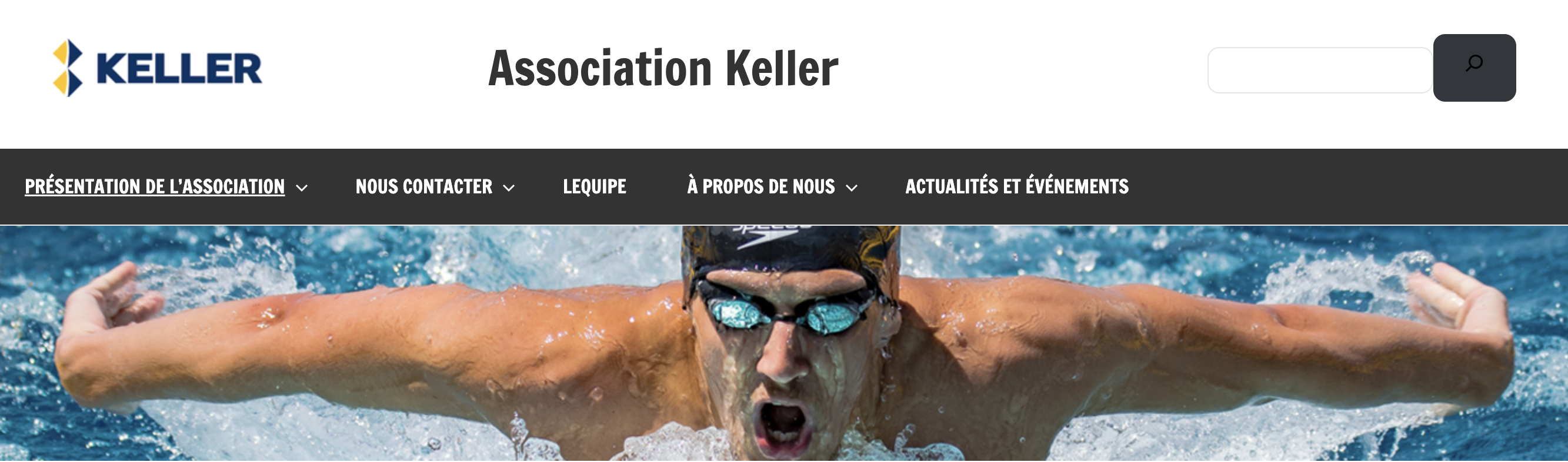 Swimmer in action at Association Keller, symbolizing the active and inclusive community of the sports club.